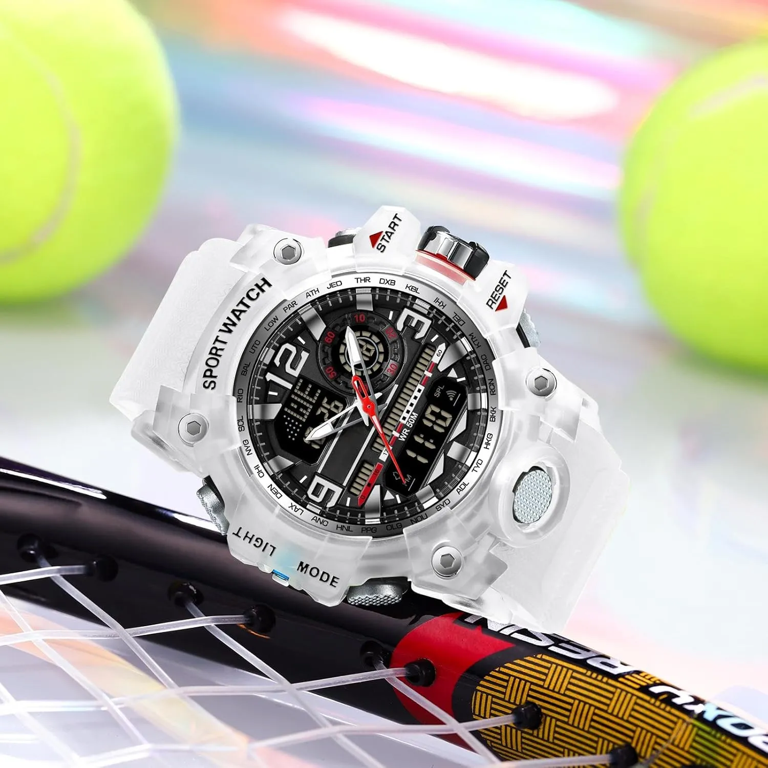 findtime Mens Tactical Watches for Men Military Watch Reloj Militar Para Hombre Sports Outdoor Waterproof Digial Analog Alarm Stopwatch Big Face Wristwatch