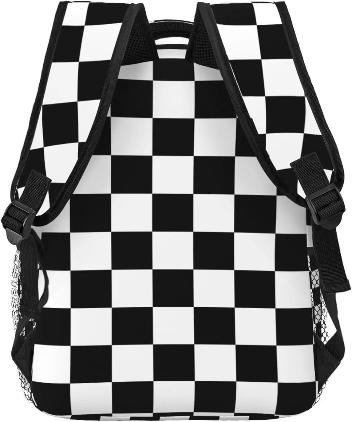 Fiokroo Checkerboard Checkered Backpack School Bag For Students Teens Men Women Laptop Backpacks Travel Daypack Bag With Multiple Pockets