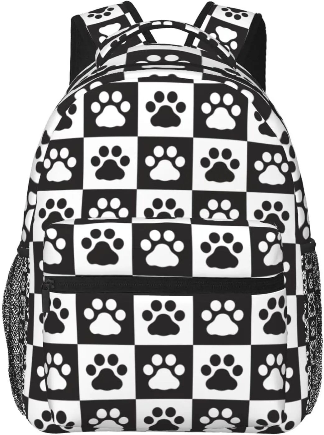 Fiokroo Cue Dog Paws Backpack School Bag For Students Teens Men Women Laptop Backpacks Travel Daypack Bag With Multiple Pockets