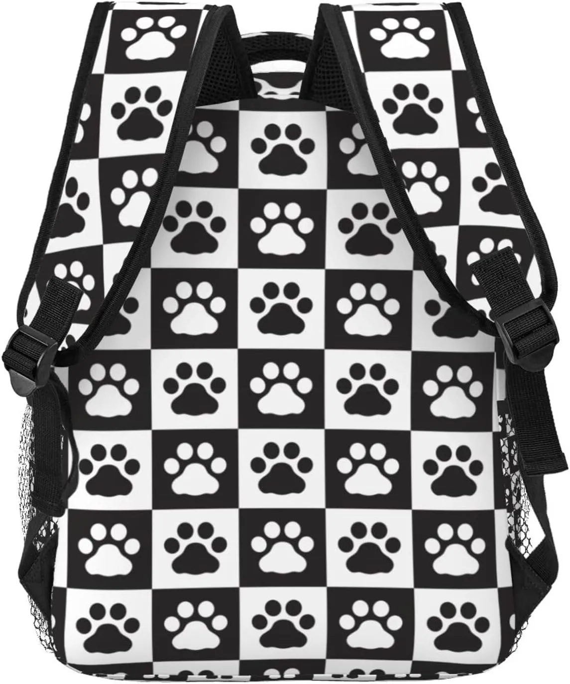Fiokroo Cue Dog Paws Backpack School Bag For Students Teens Men Women Laptop Backpacks Travel Daypack Bag With Multiple Pockets