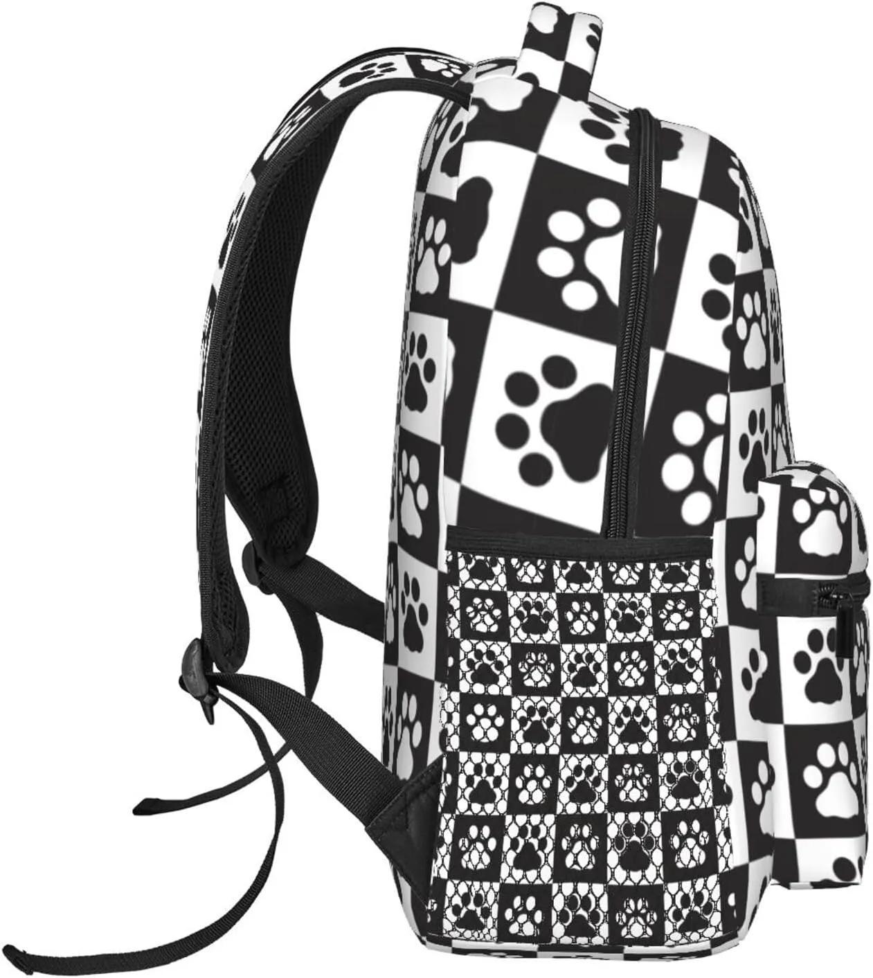 Fiokroo Cue Dog Paws Backpack School Bag For Students Teens Men Women Laptop Backpacks Travel Daypack Bag With Multiple Pockets