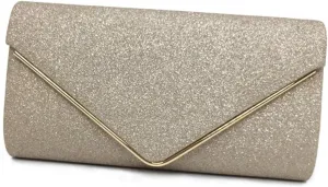Flash Evening Handbag Sequin Clutch Purse for Women Dinner Party Wedding Envelope Pattern Mini but Spacious