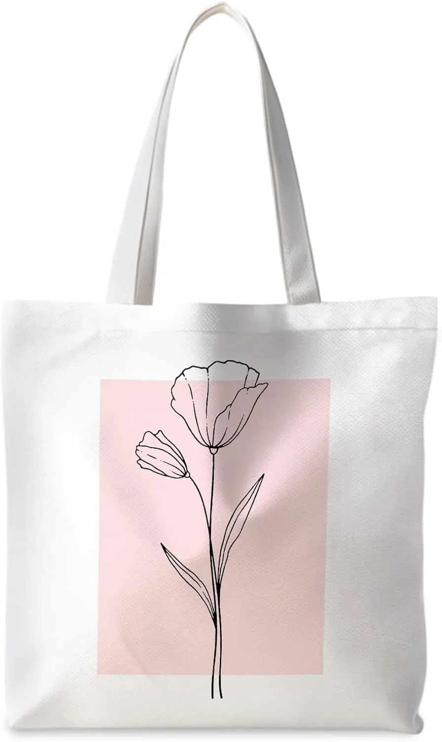 Floral Tote Bag, Floral Bag for Women, Reusable Grocery Bags Shopping Bags