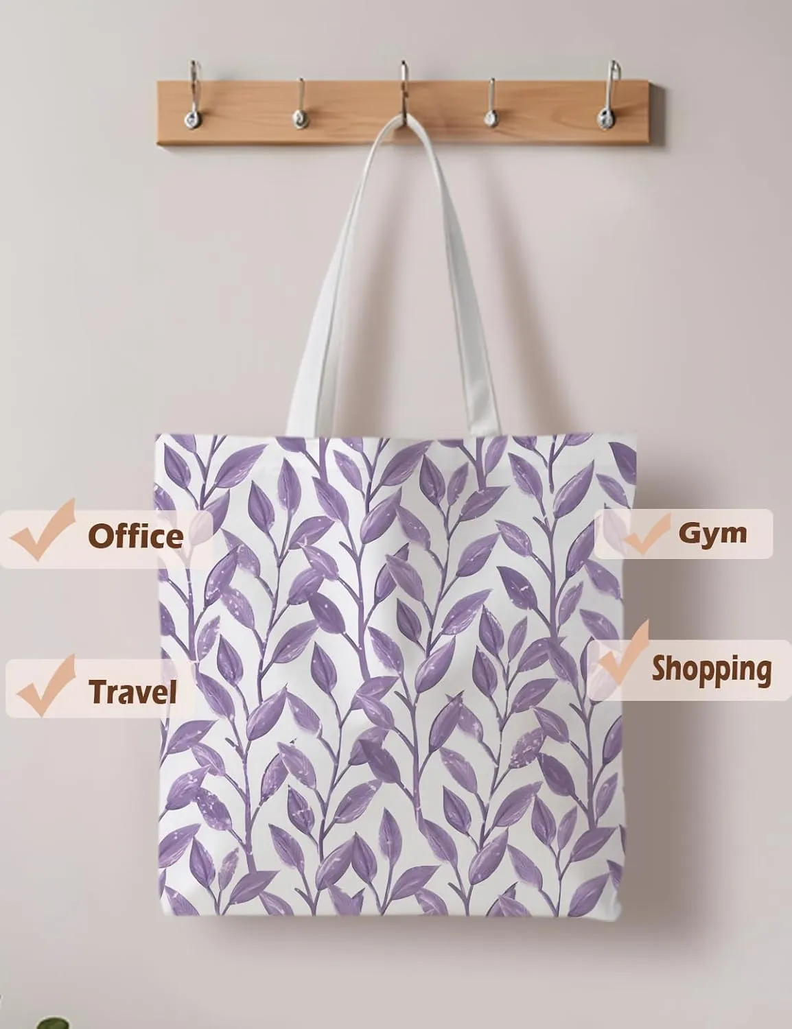 Floral Tote Bag, Floral Bag for Women, Reusable Grocery Bags Shopping Bags