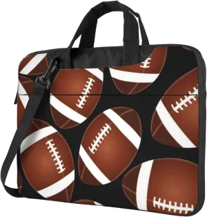 Football Brown Stylish 13-15.6 Inch Laptop Bag For Man And Women, Computer Messenger Bag, Trendy Shoulder Strap Design