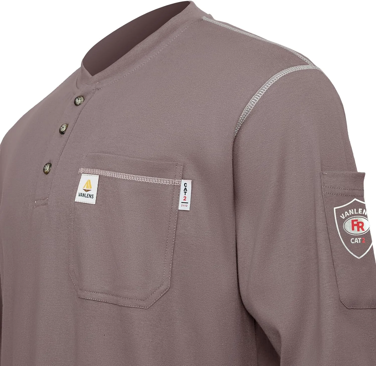 FR Shirts for Men CAT2/HRC2 Flame Resistant Shirts 6.5oz Light Weight Long Sleeve Fire Retardant Shirts