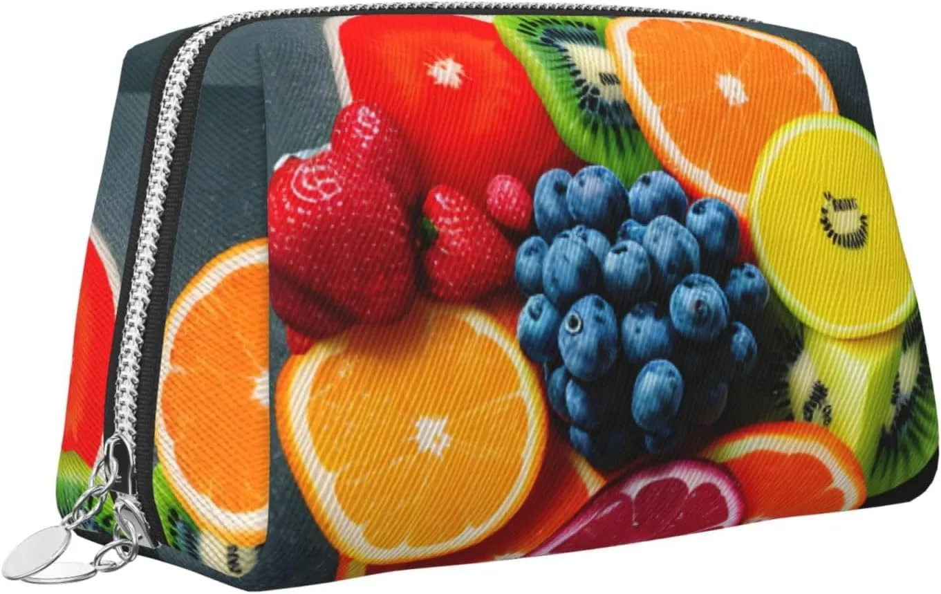 Fruit Rainbow Travel-Ready Toiletry Bag, Compact Makeup Organizer For Women