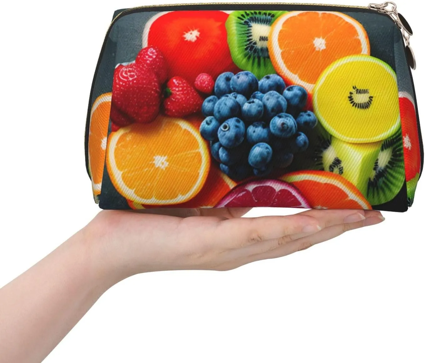 Fruit Rainbow Travel-Ready Toiletry Bag, Compact Makeup Organizer For Women