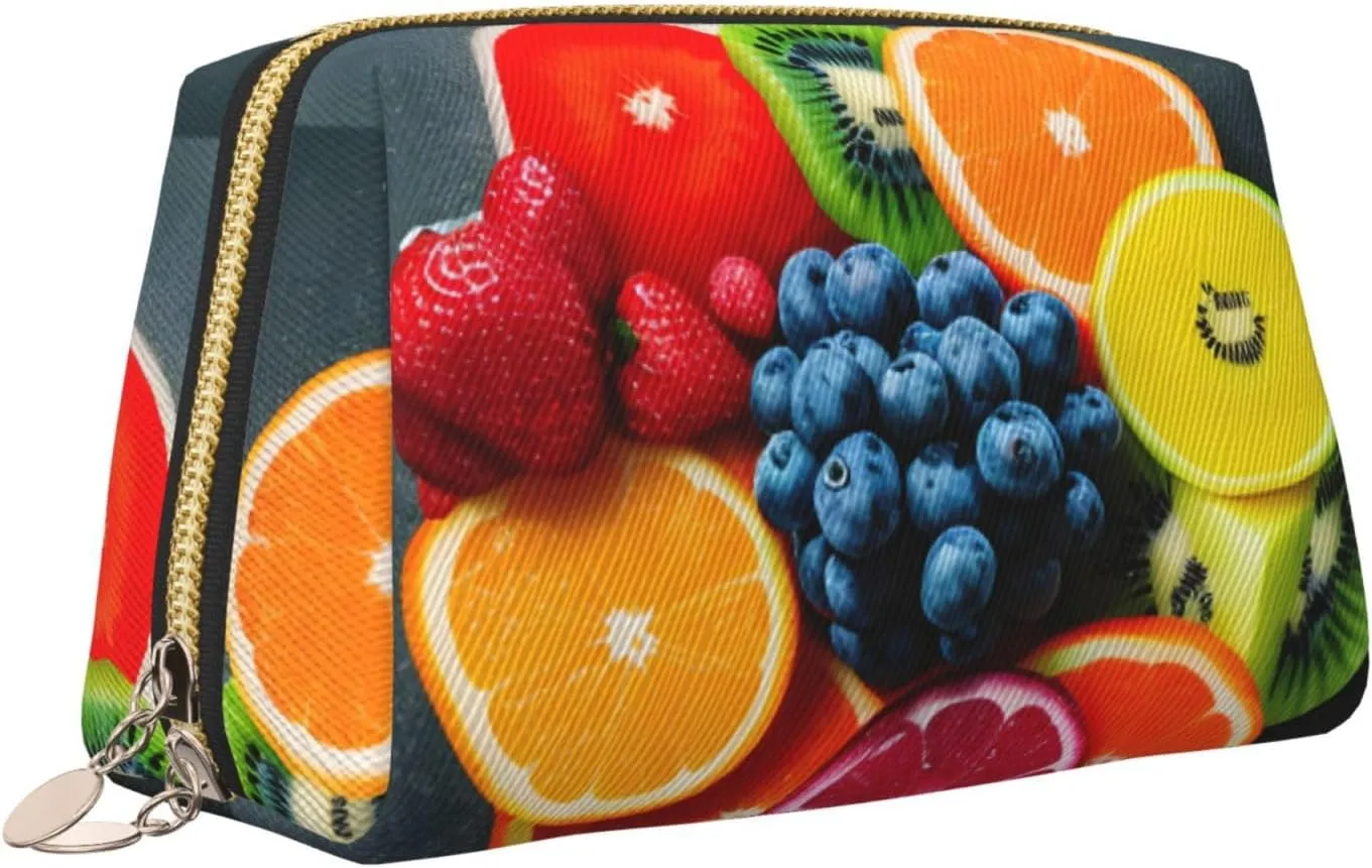 Fruit Rainbow Travel-Ready Toiletry Bag, Compact Makeup Organizer For Women