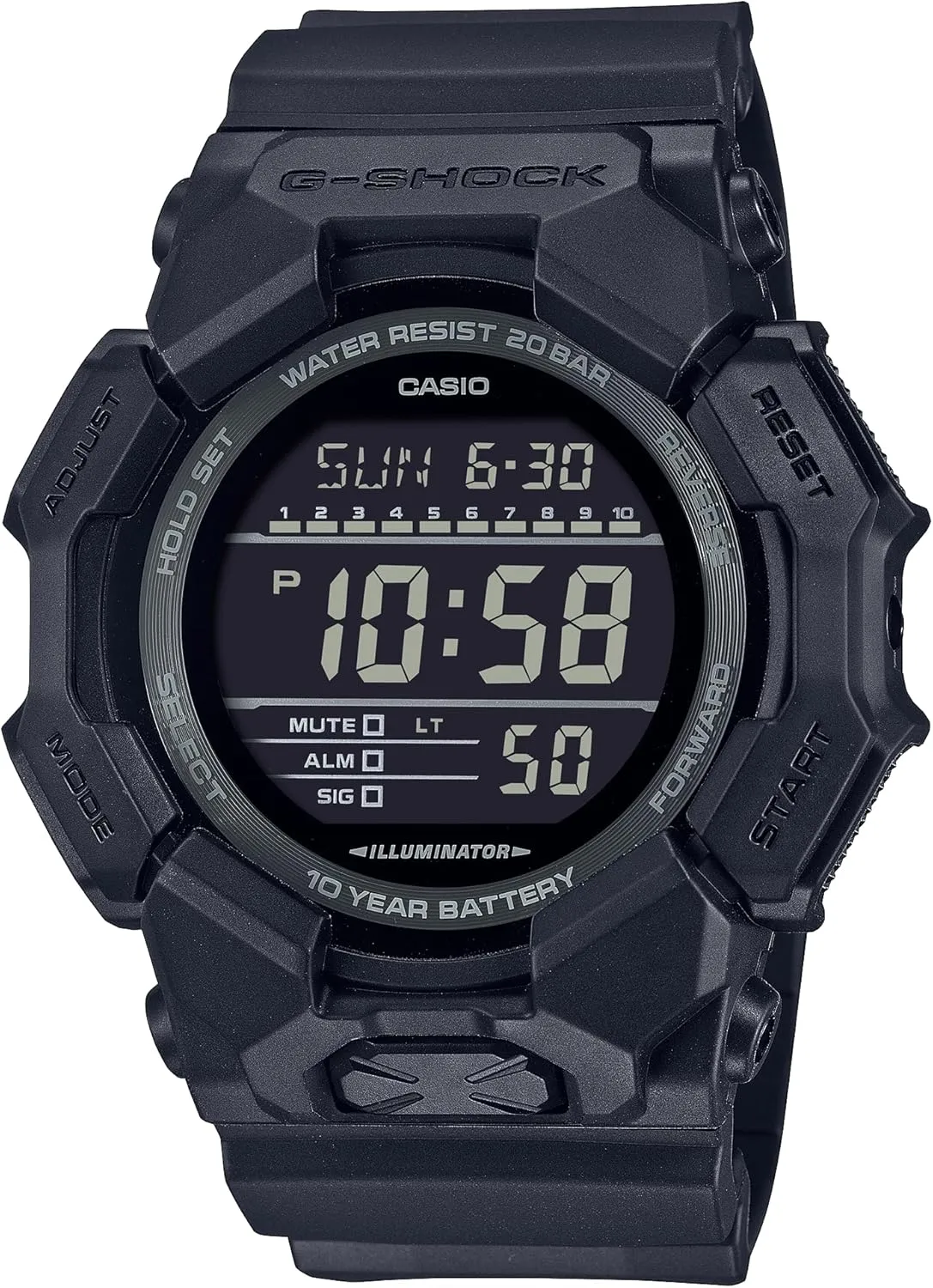 G-Shock Casio Digital Black Resin Strap Watch - GD-010-1A1