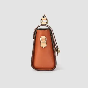 Genuine Leather Satchel Purse for Women: Vintage Messenger Bag - Ladies Shoulder Handbag for Travel Work Commute