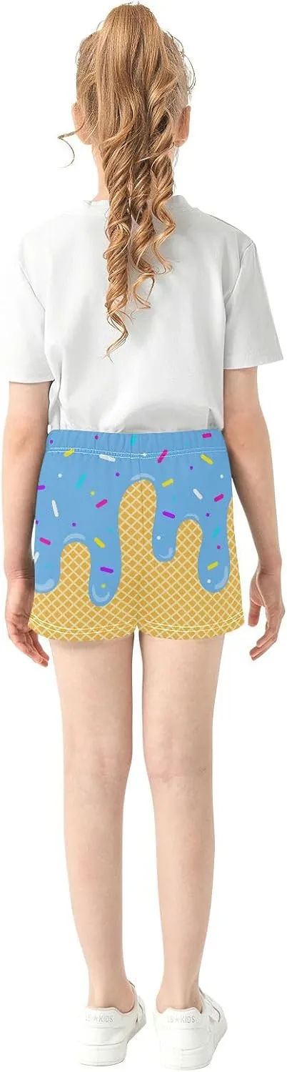 Girls Athletic Shorts Summer Casual Girls Sports Shorts with Pockets for 7-15Y
