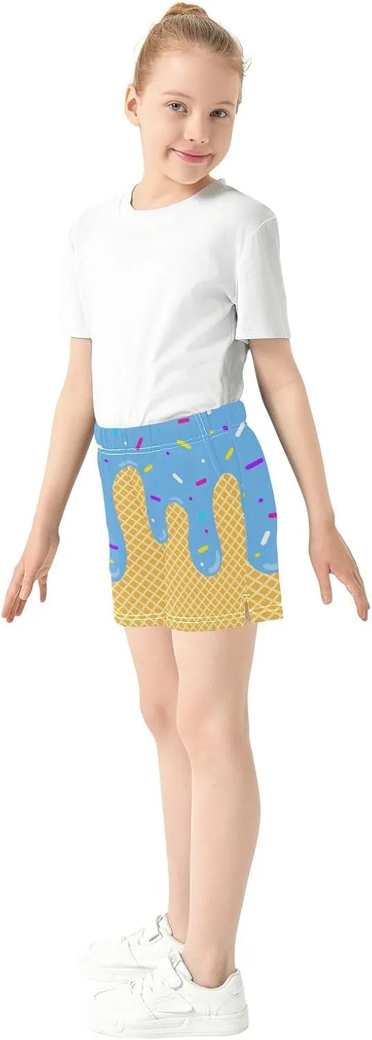 Girls Athletic Shorts Summer Casual Girls Sports Shorts with Pockets for 7-15Y