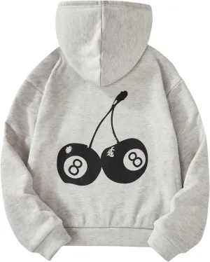 Girl's Leopard Graphic Hoodies Pullover Long Sleeve Hooded Neck Sweatshirts Trendy Fall Outfits