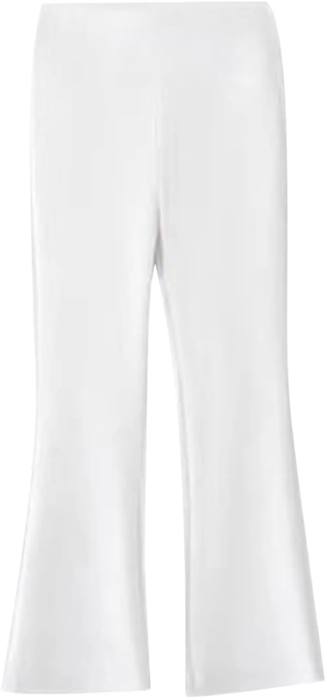 Girl's Slim Bootcu?? Leggings High Waisted Flare Pants Kids Yoga Pants Solid Color Full Length Bell Bottoms