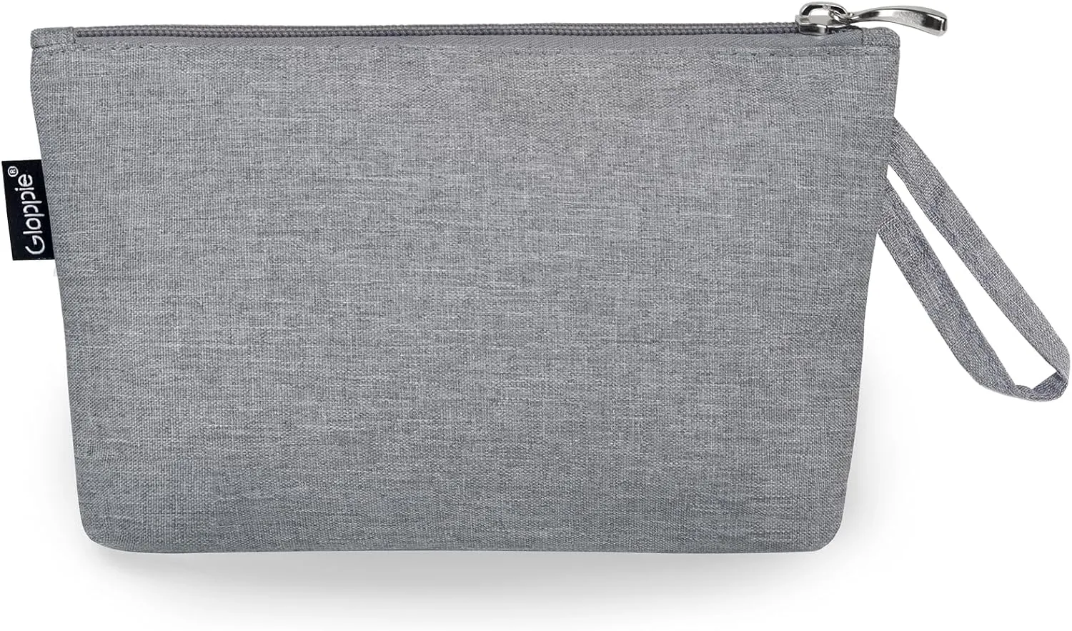 Gloppie Makeup Bag for Purse Travel Cosmetic Bag for Women Small Zipper Makeup Pouch Grey