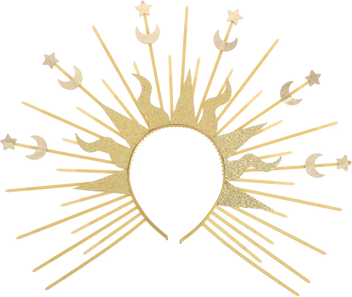 Gold Crown Headband Crown Headband for Women Sun Costume Accessory Boho Wedding Headpiece