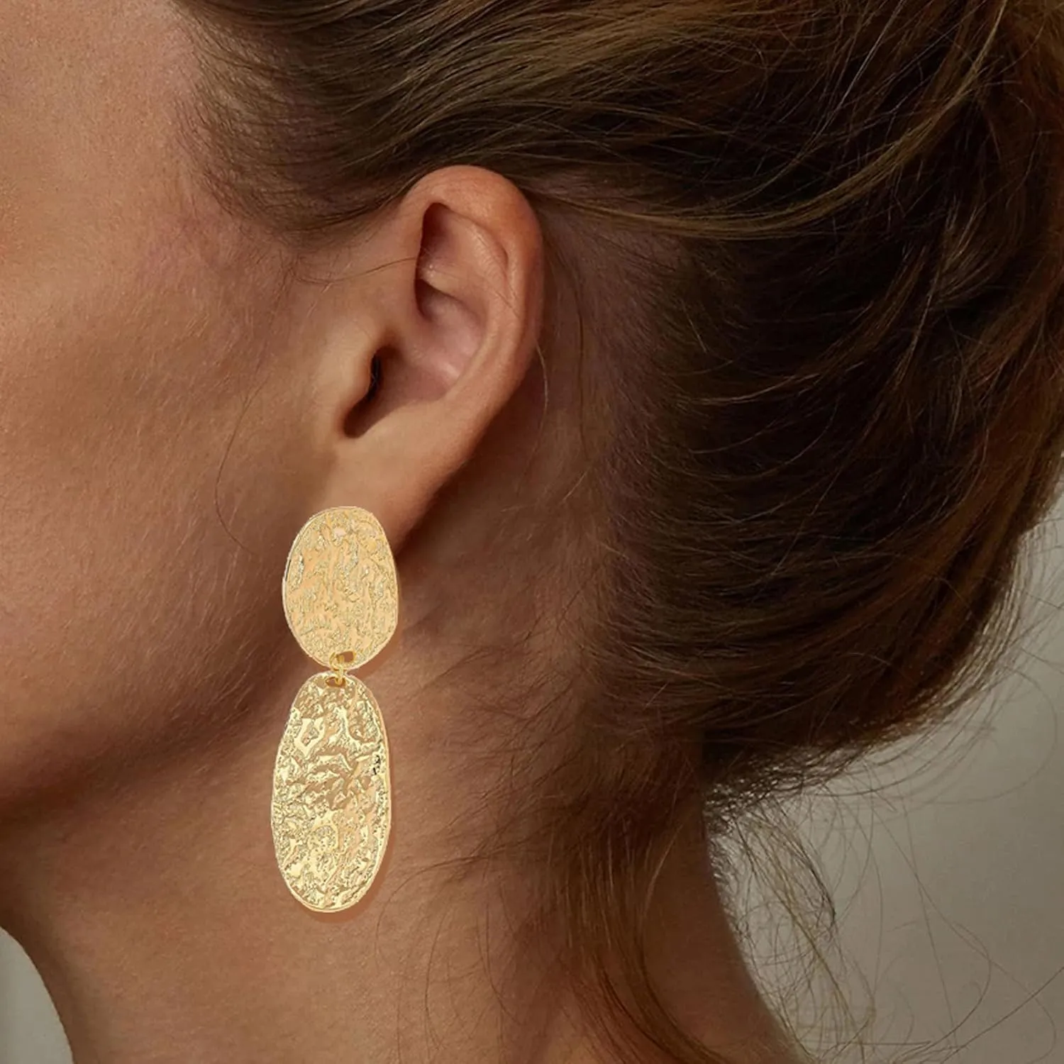 Gold Statement Earrings 18K Chunky Gold Earrings Knot Earrings Silver Large Statement Earrings for Women Trendy Jewelry for Women