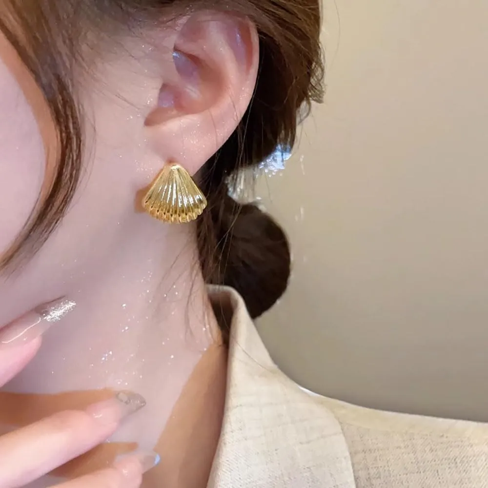 Gold Statement Earrings for Women Chunky Statement Irregular Earrings Dainty Thick Stud Earrings Hypoallergenic Lightweight Earrings for Women Trendy Jewelry Gifts