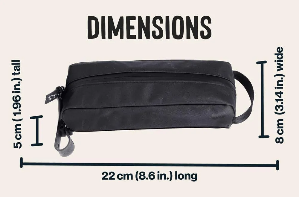 Gravel Mini Hanging Toiletry Bag  Compact, Water-Resistant for Travel (Black)