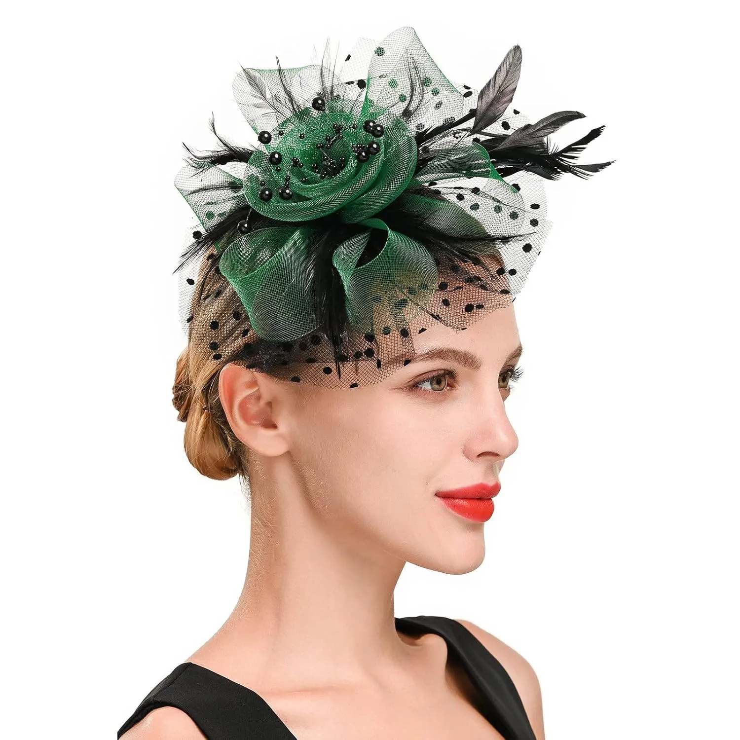 Hair Bands for Girls 8-12 Hat For Women Wedding Flower Cocktail Mesh Feathers Hair Clip Tea Party Headband Stylish Headbands Women