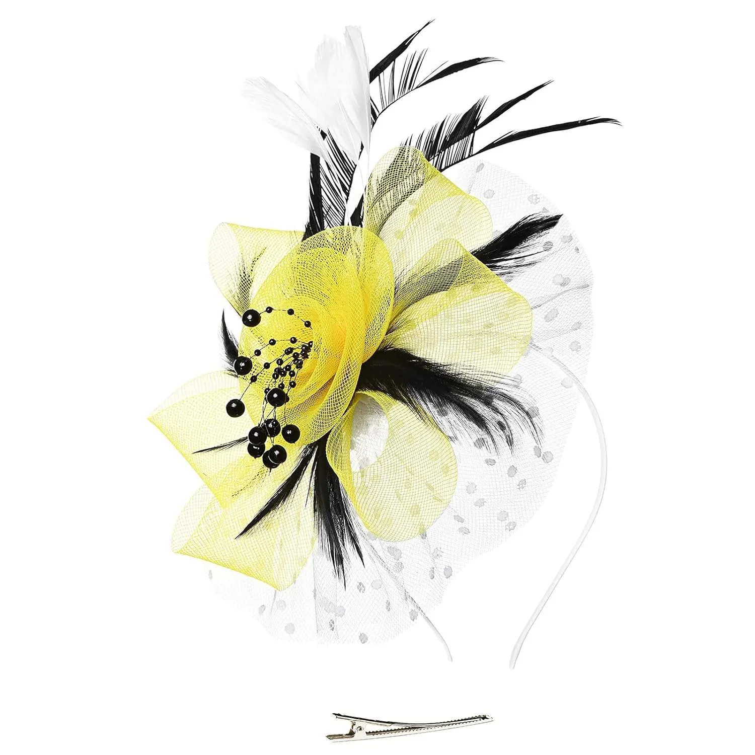 Hair Bands for Girls 8-12 Hat For Women Wedding Flower Cocktail Mesh Feathers Hair Clip Tea Party Headband Stylish Headbands Women