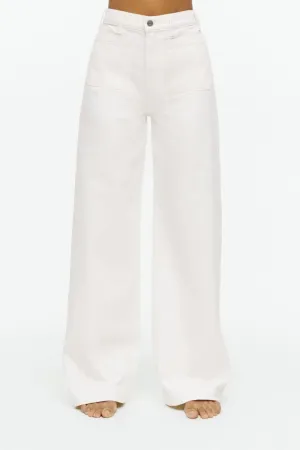 H&M lupine flared jeans, white