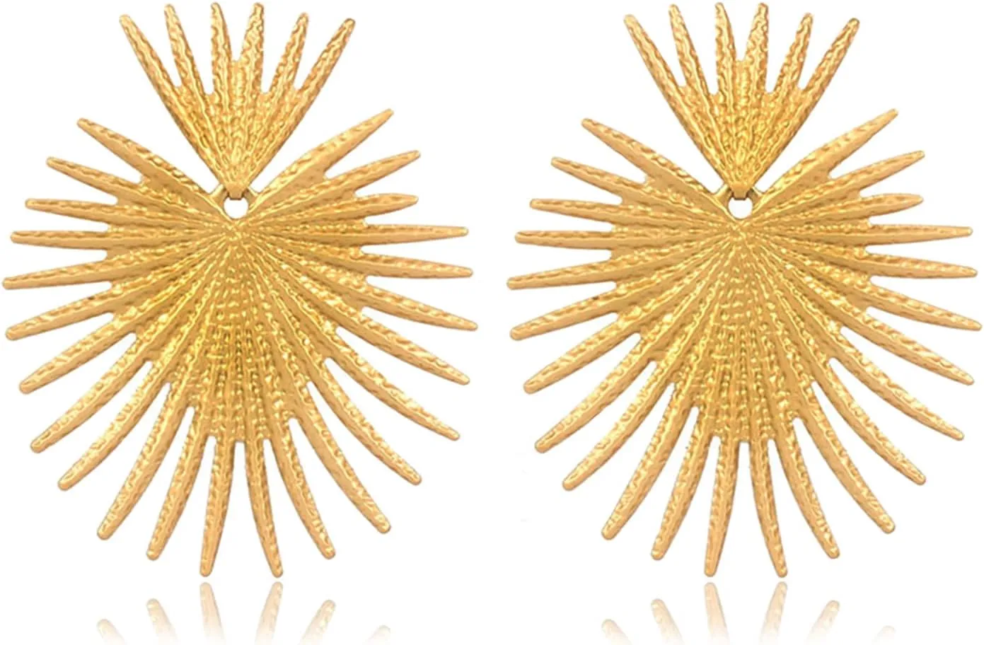 Heart Dangle Earrings Studs Gold Star Statement Earrings Flower Geometric Exaggerated Earrings Punk Minimalist Ear Jewelry for Women (statement heart earrings)
