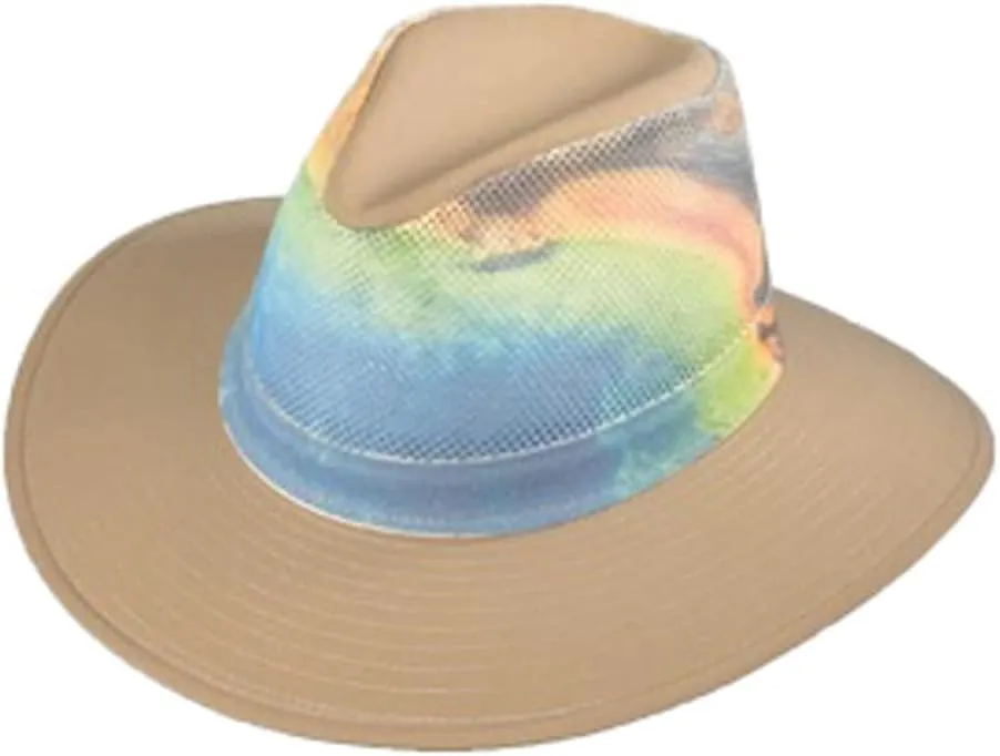 Henschel Khaki Aussie Breezer Cotton National Park Print Mesh Crown
