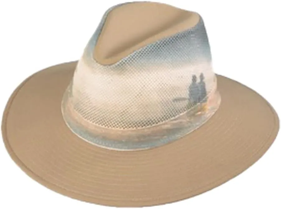 Henschel Khaki Aussie Breezer Cotton National Park Print Mesh Crown
