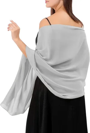 HEREAD Sheer Chiffon Shawls and Wraps for Evening Dresses Wedding Party Scarf Bridal Stole Accessories for Bride and Women