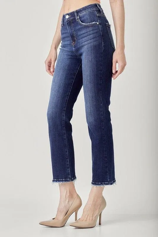 High Rise Crop Straight Jean by Risen