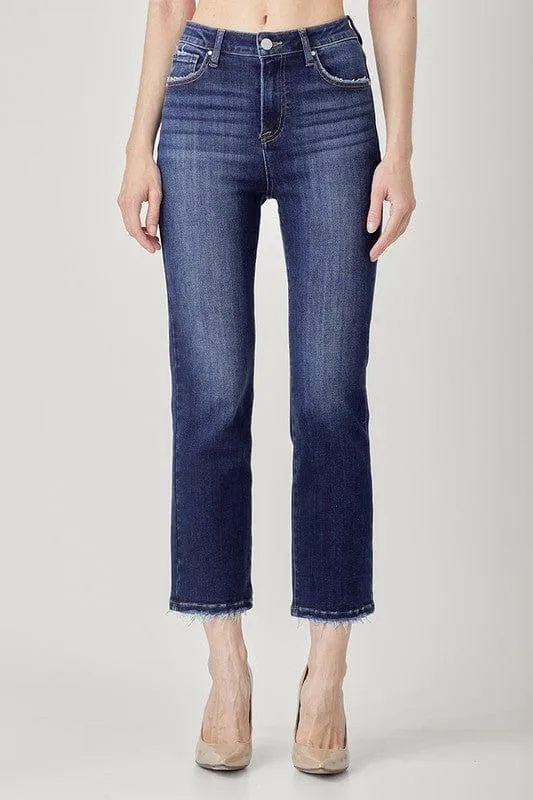 High Rise Crop Straight Jean by Risen
