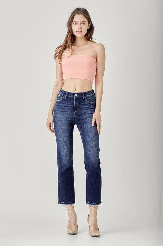 High Rise Crop Straight Jean by Risen