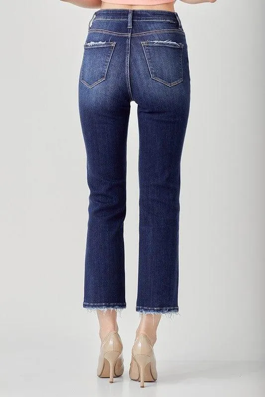 High Rise Crop Straight Jean by Risen