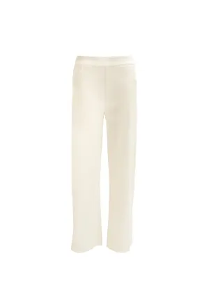 High Rise Plain Cotton Straight Cut Culottes Pants