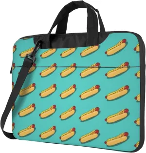 Hot Dog Green Stylish 13-15.6 Inch Laptop Bag For Man And Women, Computer Messenger Bag, Trendy Shoulder Strap Design