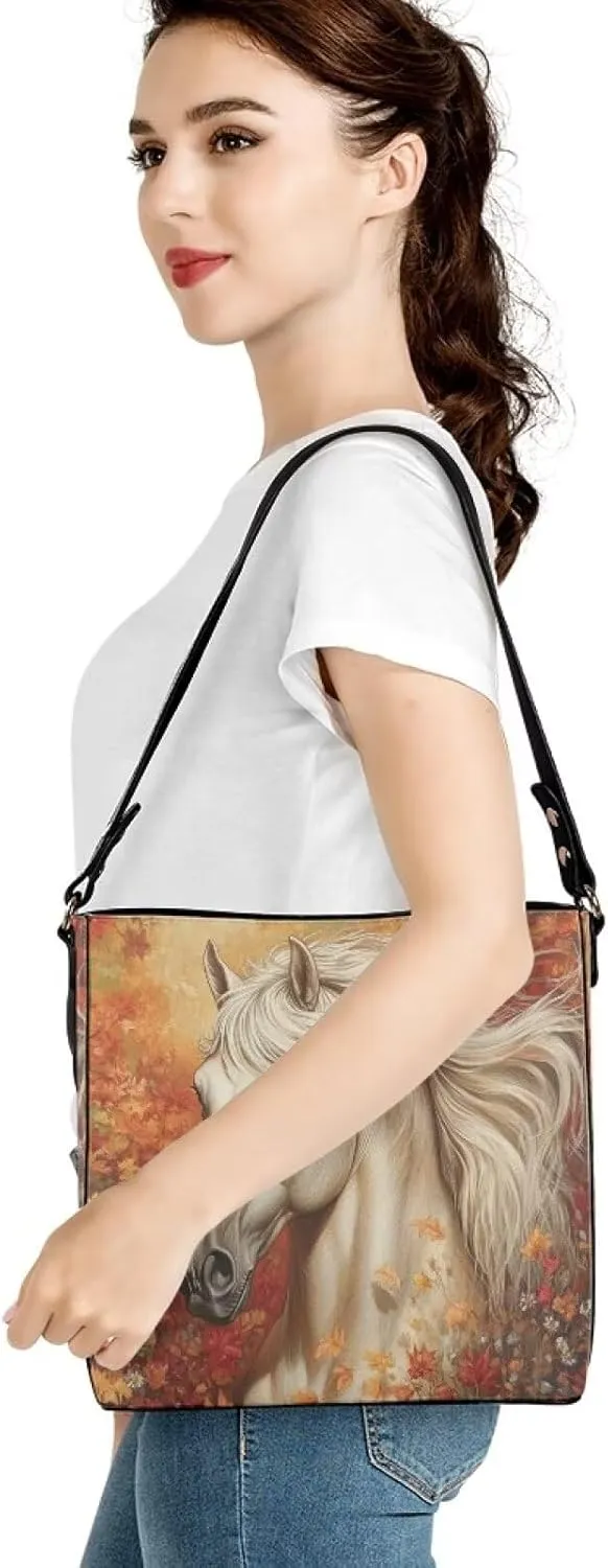 HUGS IDEA Women Bucket Bags PU Leather Tote Purse for Ladies Shoulder Handbags
