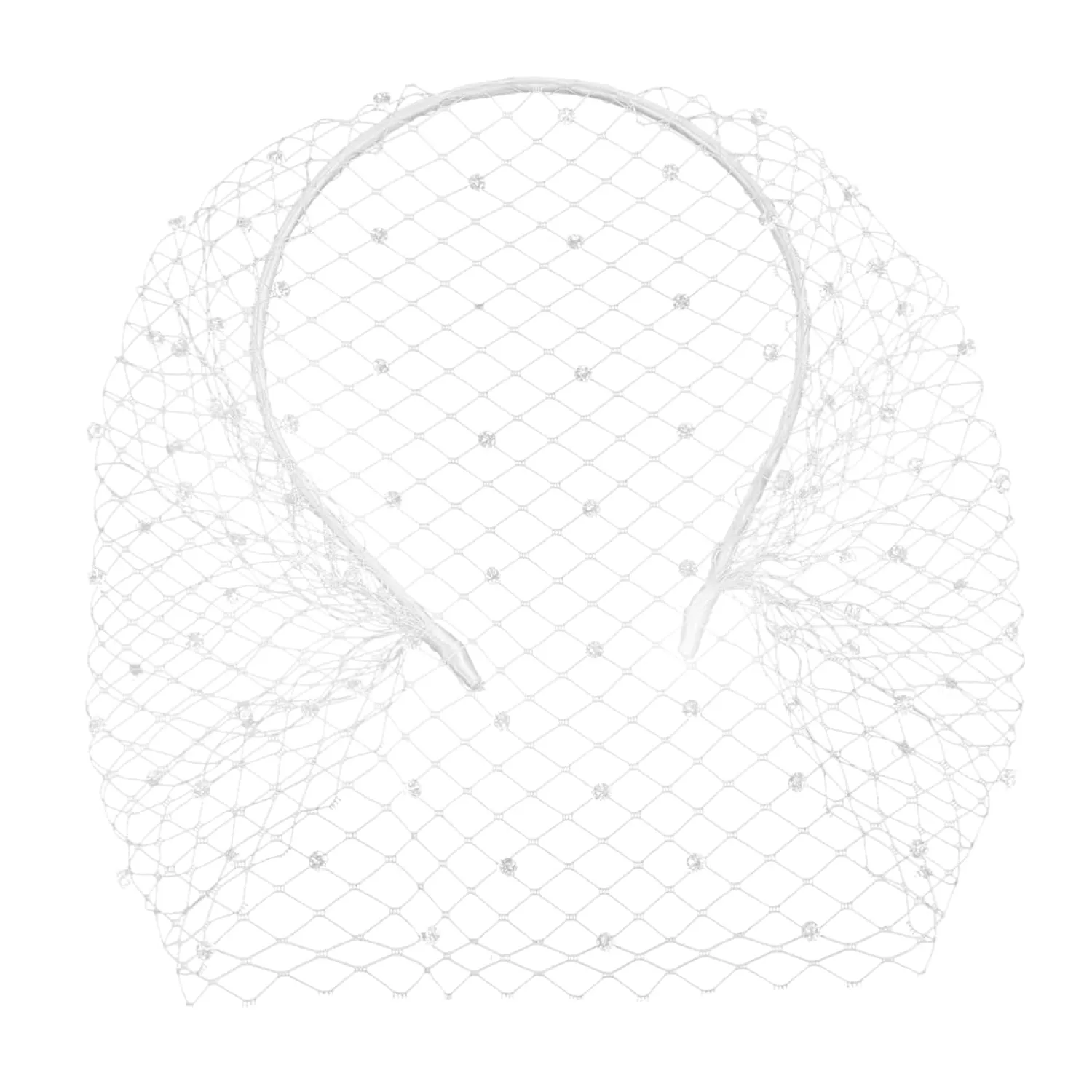 IMIKEYA Luxurious Tiara Headband Veil Wedding Decor Photo Prop Women's Headwear for Special Occasions