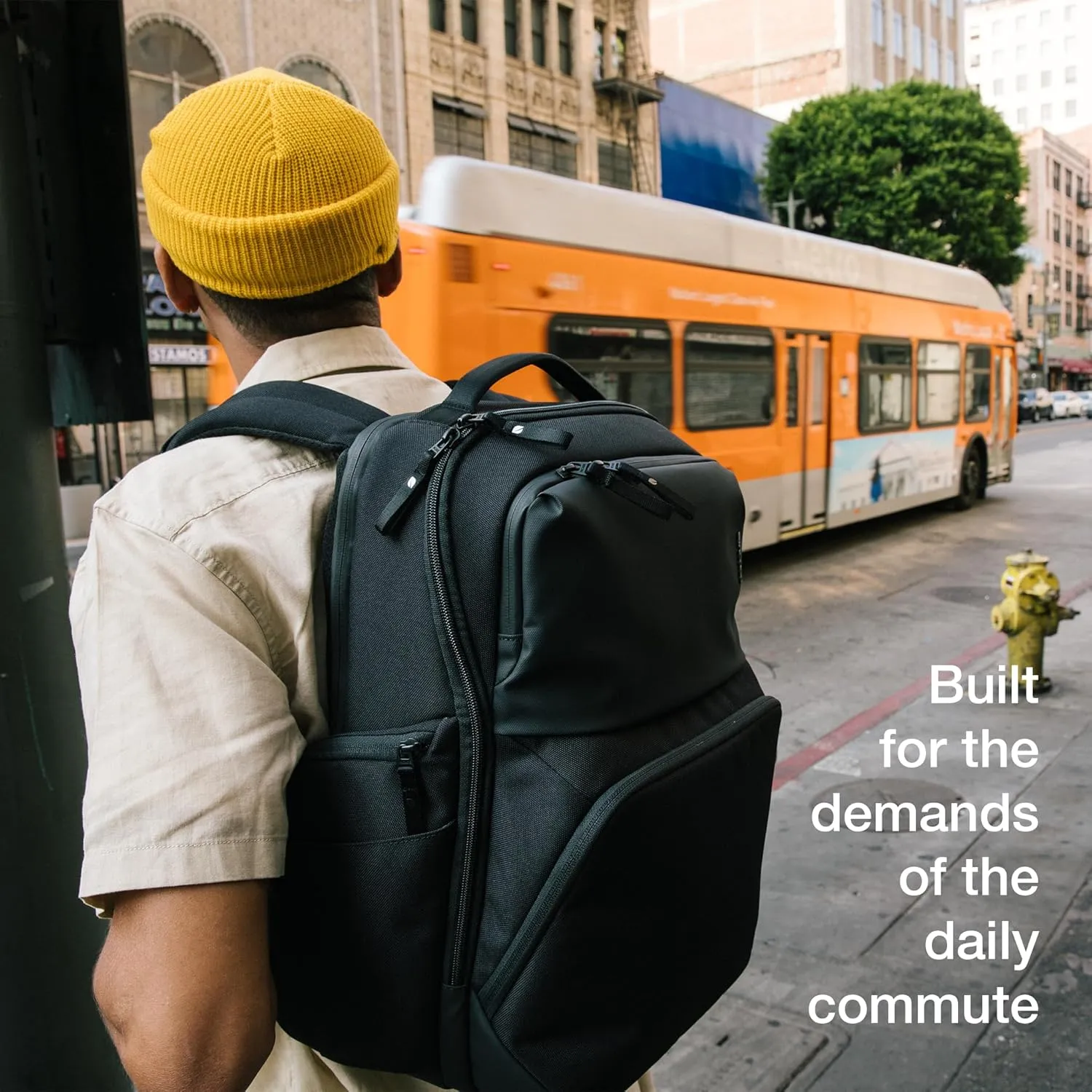 Incase A.R.C. Commuter Pack - Business Travel Backpack for Men & Women - Lightweight Carry On Laptop Bag for 16-inch MacBook Computer or iPad - TSA Approved (17.5in x 11.4in x 6.2in, 19.5L) Black