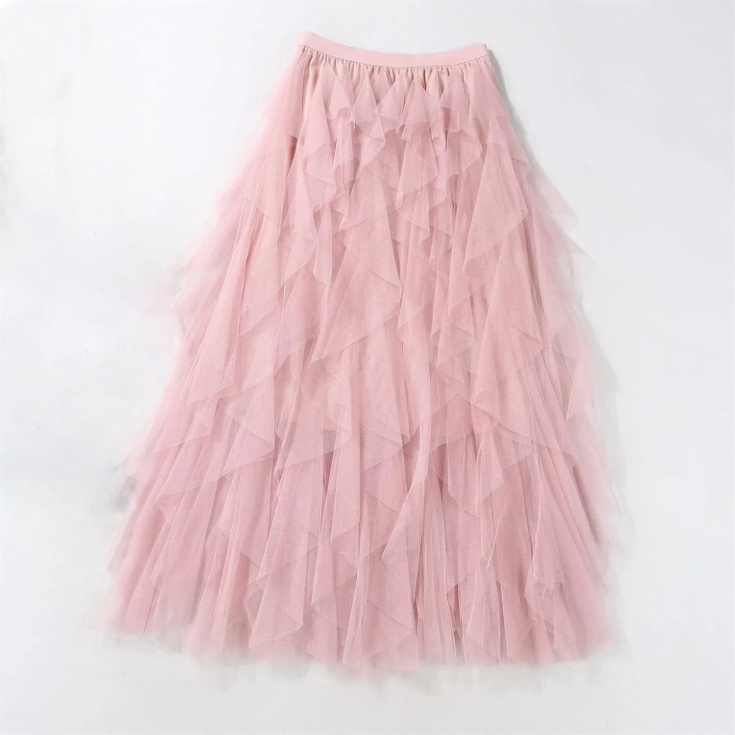 Irregular Mesh Half Length Skirt Women's Spring and Summer Multilayer Cake Skirt Poached Long Skirt Summer Clothing