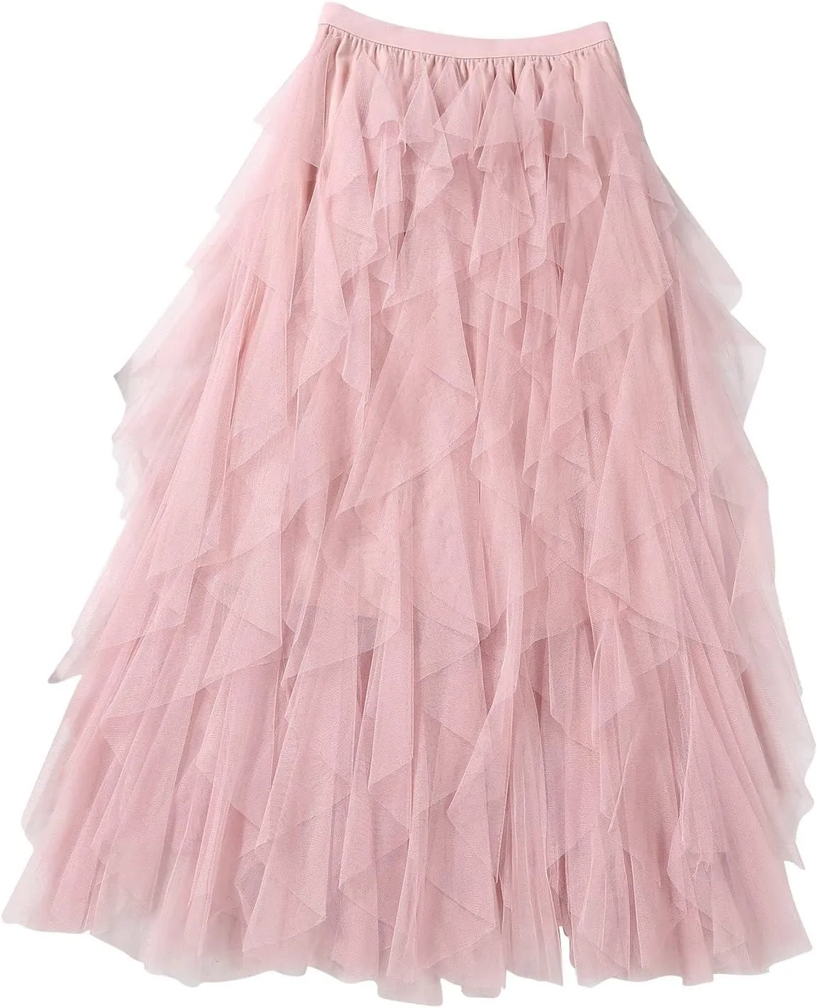 Irregular Mesh Half Length Skirt Women's Spring and Summer Multilayer Cake Skirt Poached Long Skirt Summer Clothing
