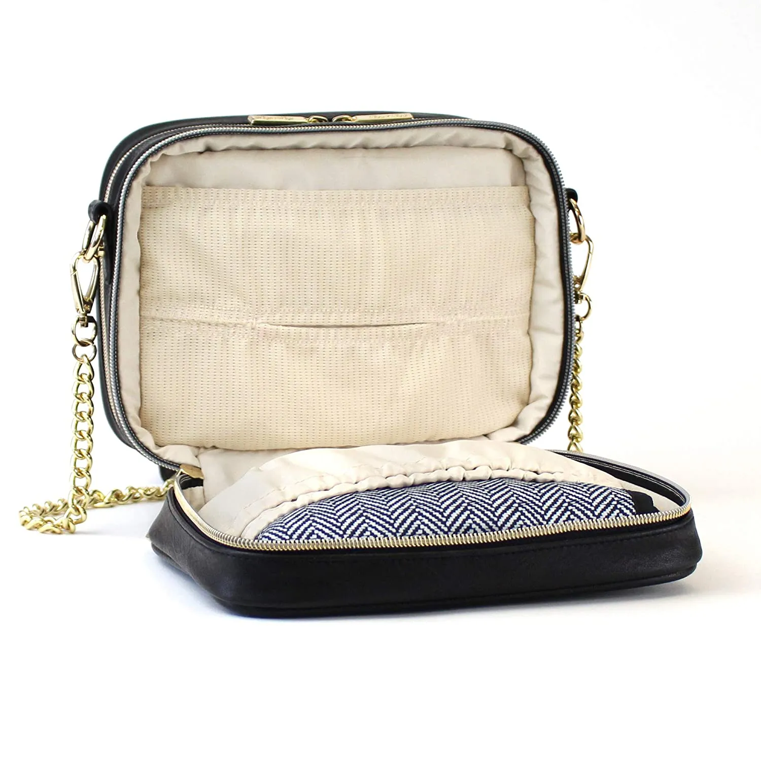 Itzy Ritzy Double Take Crossbody Diaper Bag - Black