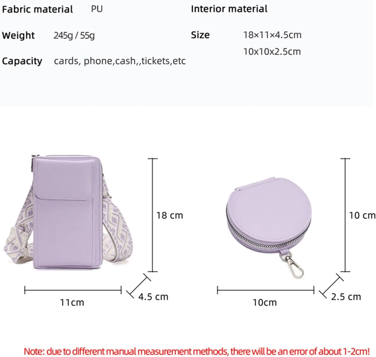 Japanese New Crossbody Bag With Small Design For Women's Shoulder Bag Trendy Phone Bag Mens Bags (Red, One Size) women's wallets