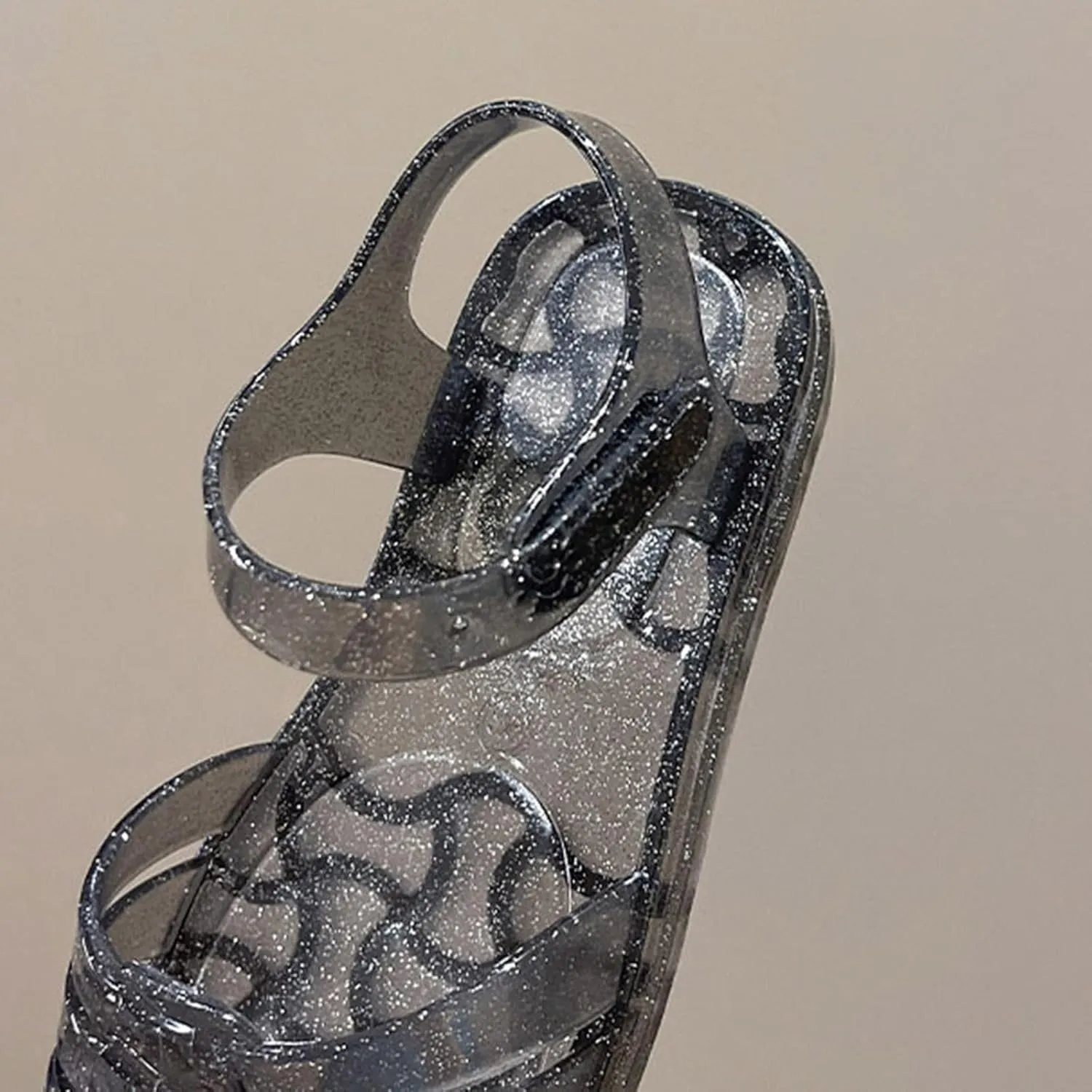 Jelly Sandals for Girls,Closed Toe Princess Costume Summer Dress Shoes Gladiator Water Beach Flat Sandals