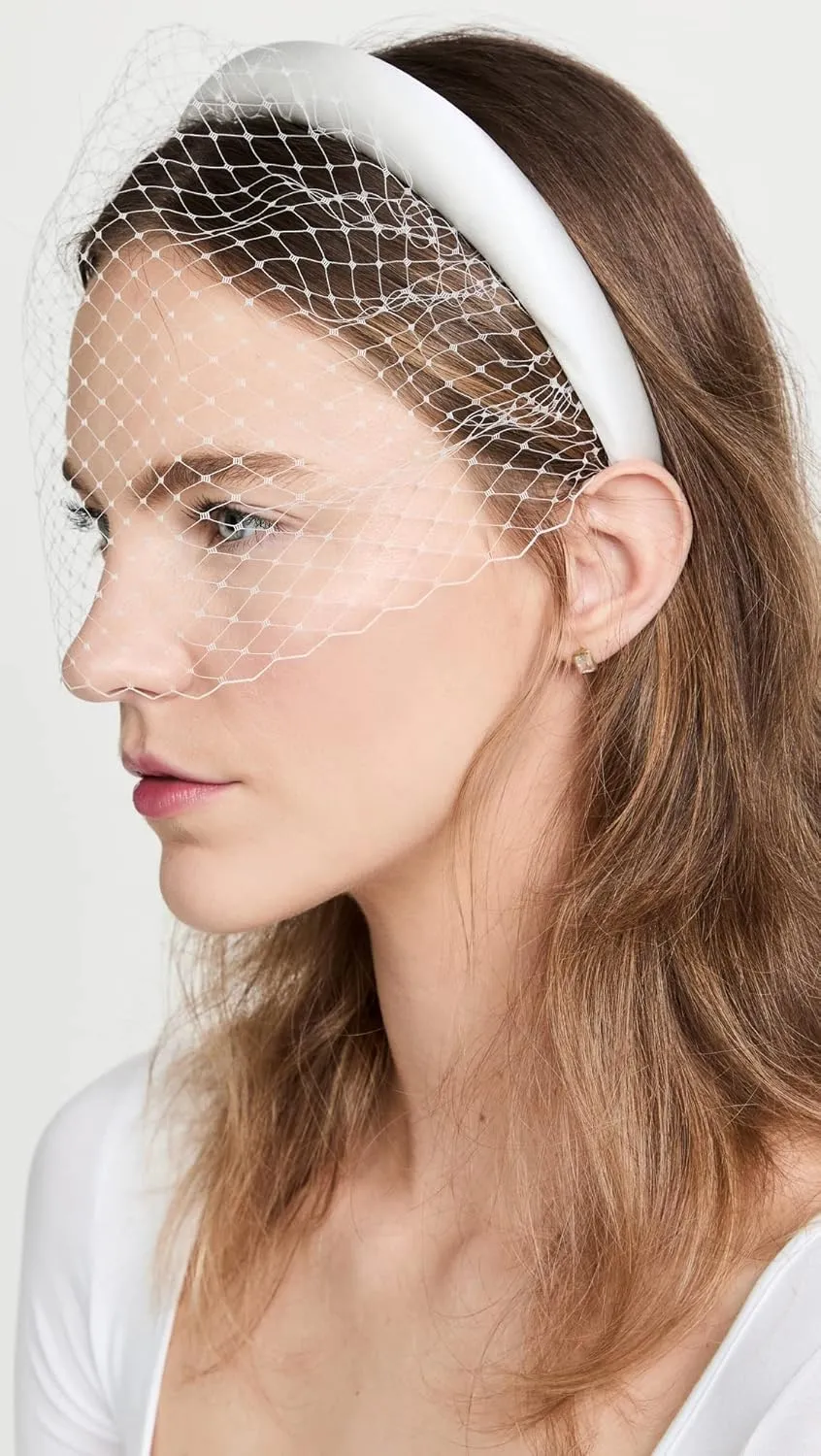 Jennifer Behr Women's Tori Voilette Headband, Cream, White, One Size