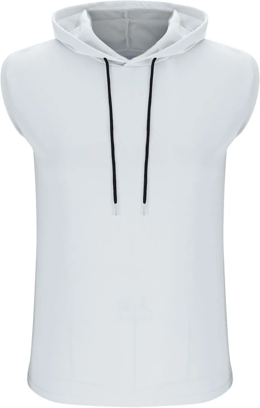 JOAU Women's Workout Hooded Tank Tops Casual Loose Fit Running Gym Sleeveless Hoodie Tee Shirts 2025 Summer Fashion