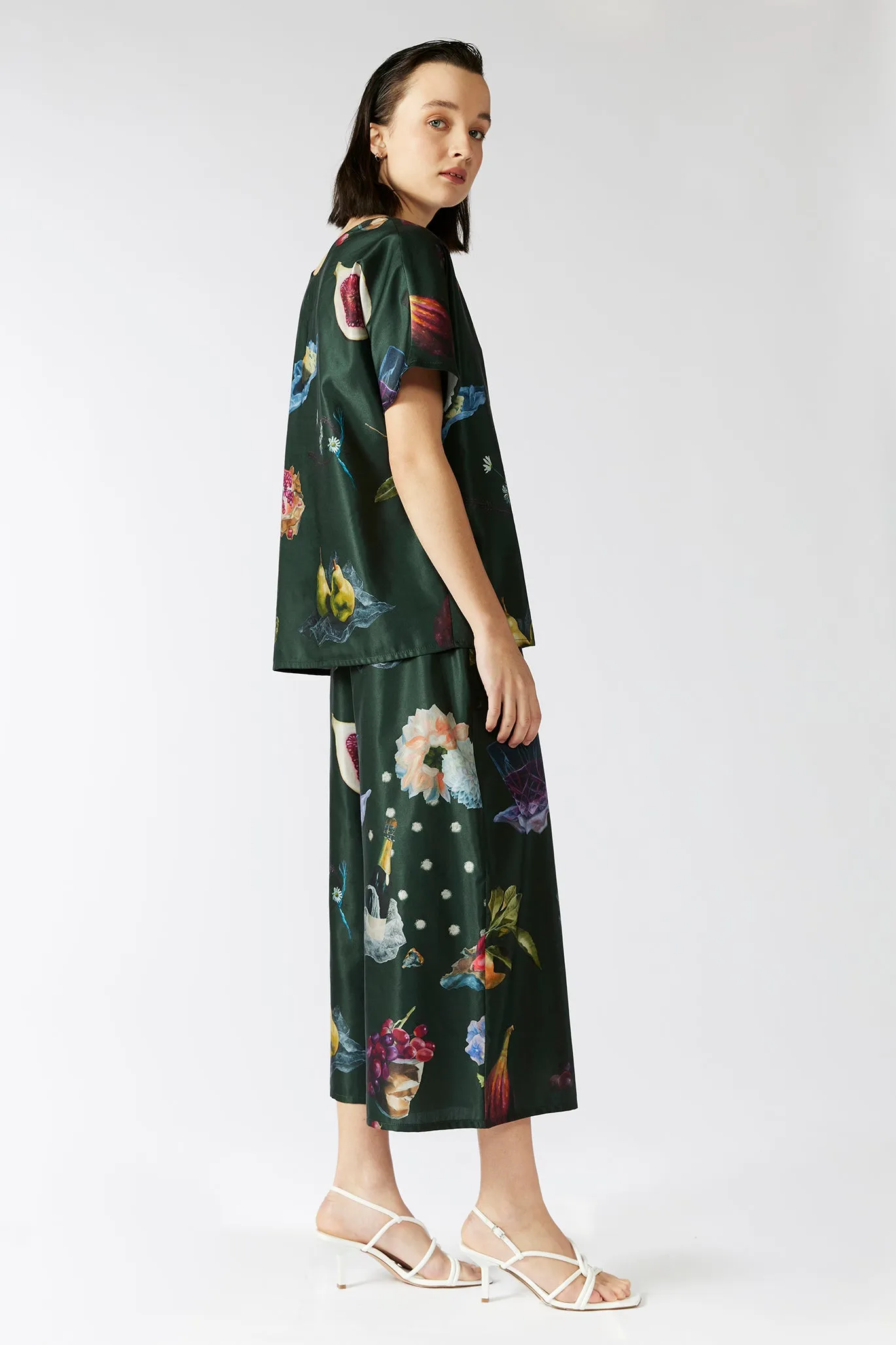 KEEGAN CLASSIC CULOTTES [ Cotton / Silk ~ Picnic Print ]