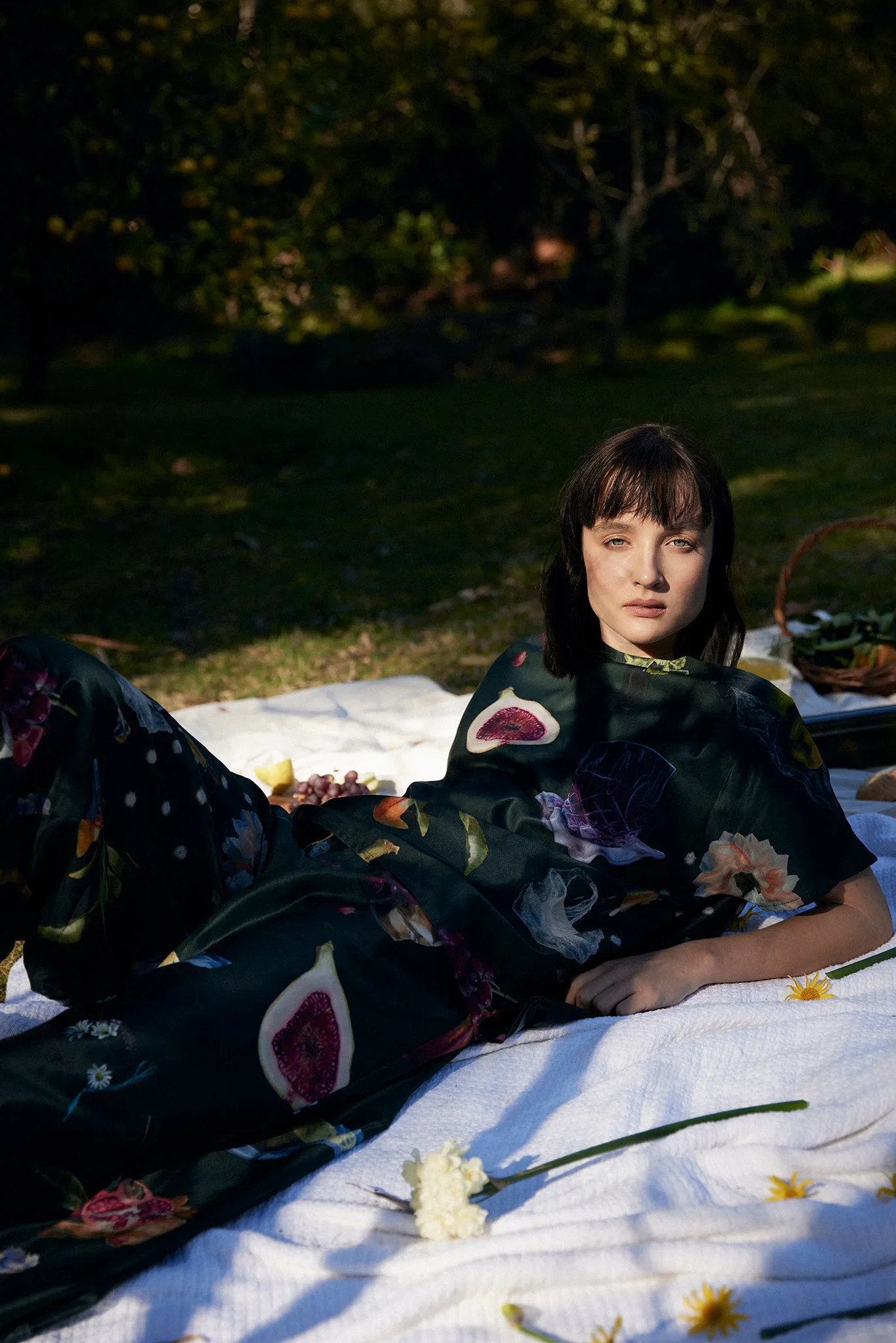 KEEGAN CLASSIC CULOTTES [ Cotton / Silk ~ Picnic Print ]