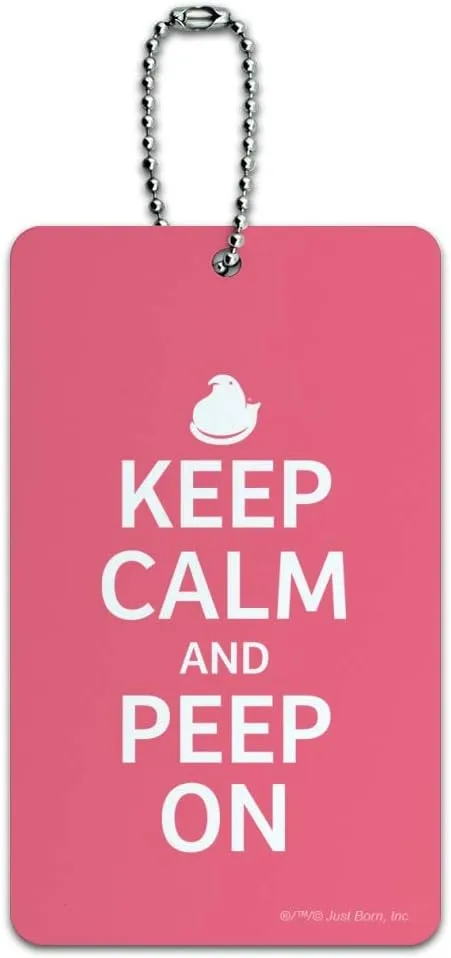 Keep Calm and Peep On Luggage Card Suitcase Carry-On ID Tag